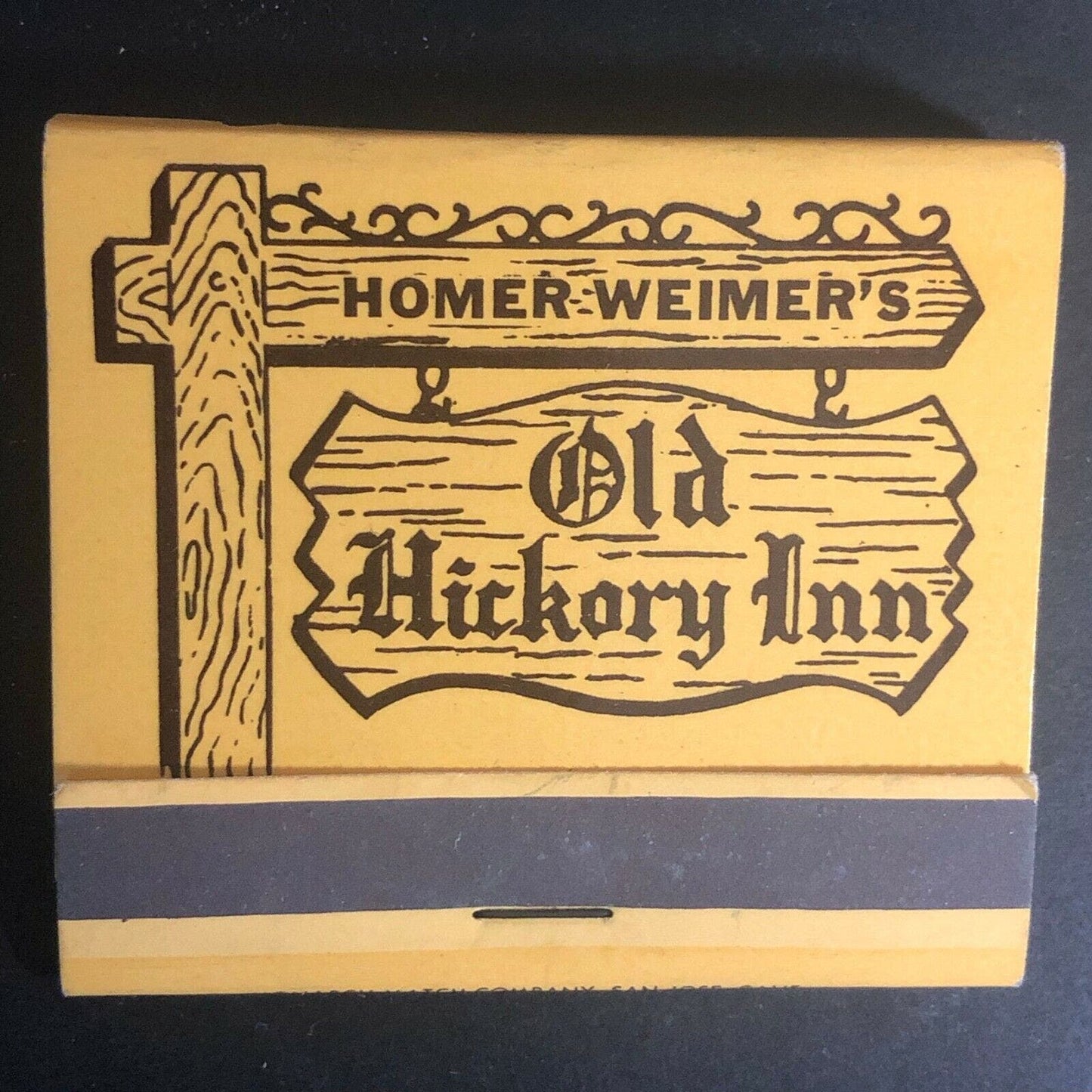 Vintage c1960's-70's Full Matchbook "Old Hickory Inn" Glendora, CALIF.