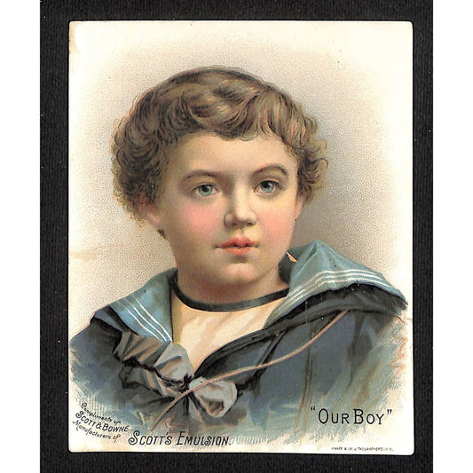 "Our Boy" Scott & Bowne - Scott's Emulsions Victorian Trade Card