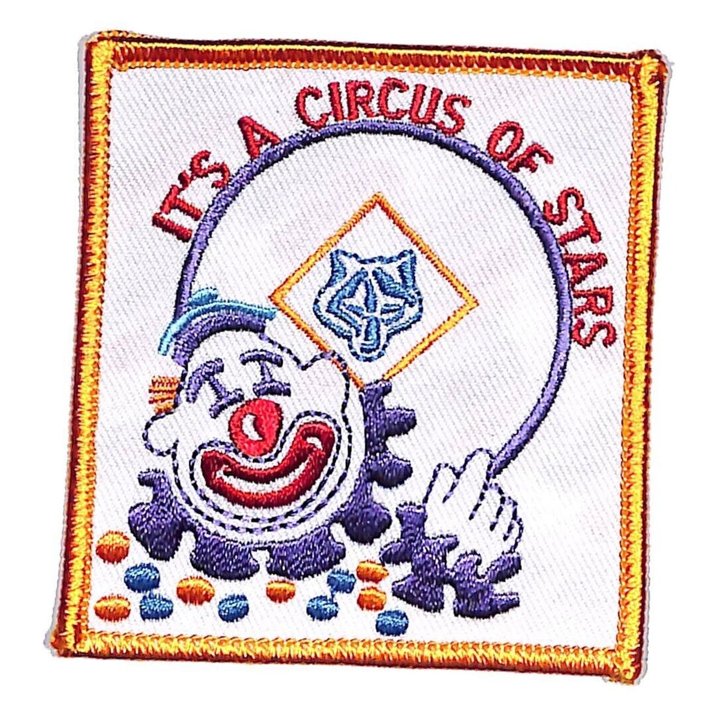 BSA Patch "It's a Circus of Stars" Boy Scouts Clown c1992 - Scarce
