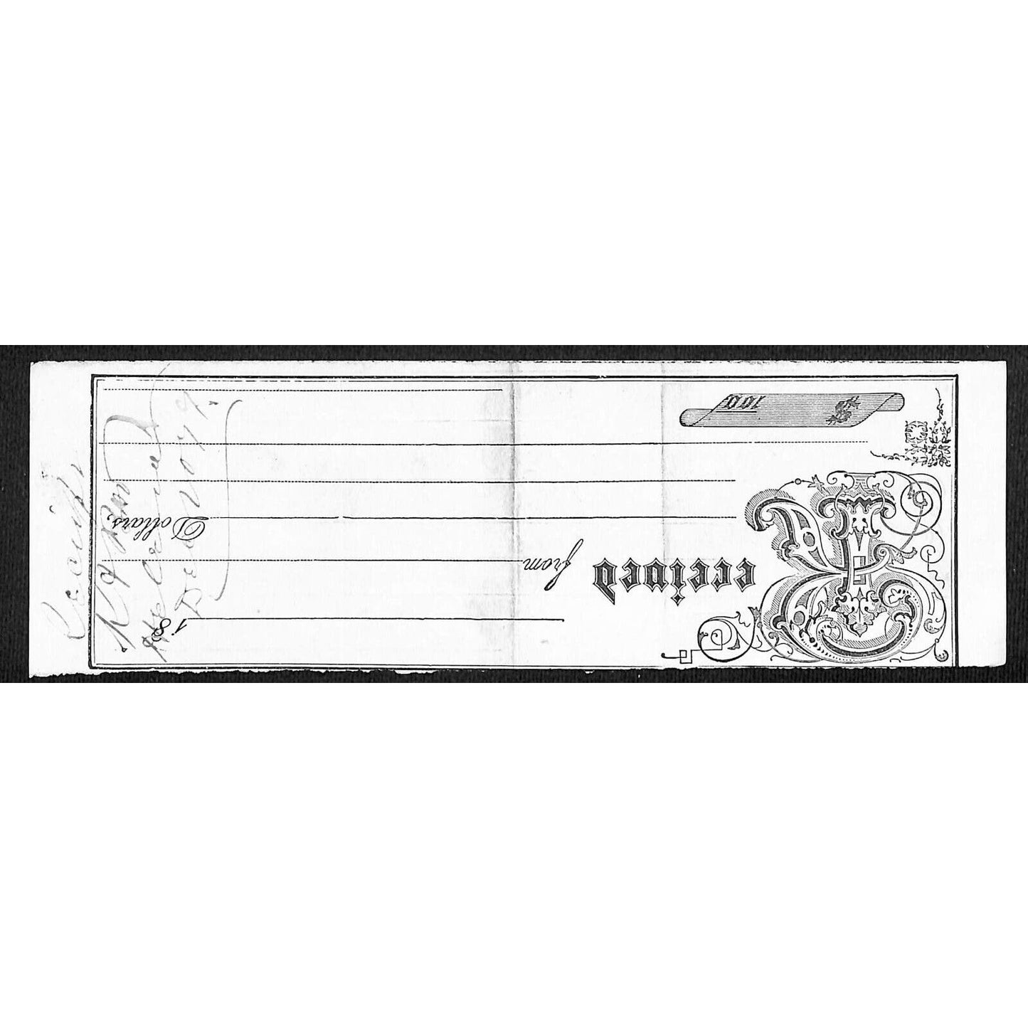 Helena Montana 1877 $100 Richard Lockey - Receipt / Billhead