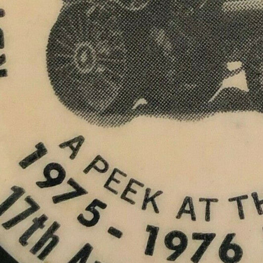 1975-76 Williams Grove Steam Engine Historical Mechanicsburg, PA Pin Back Button