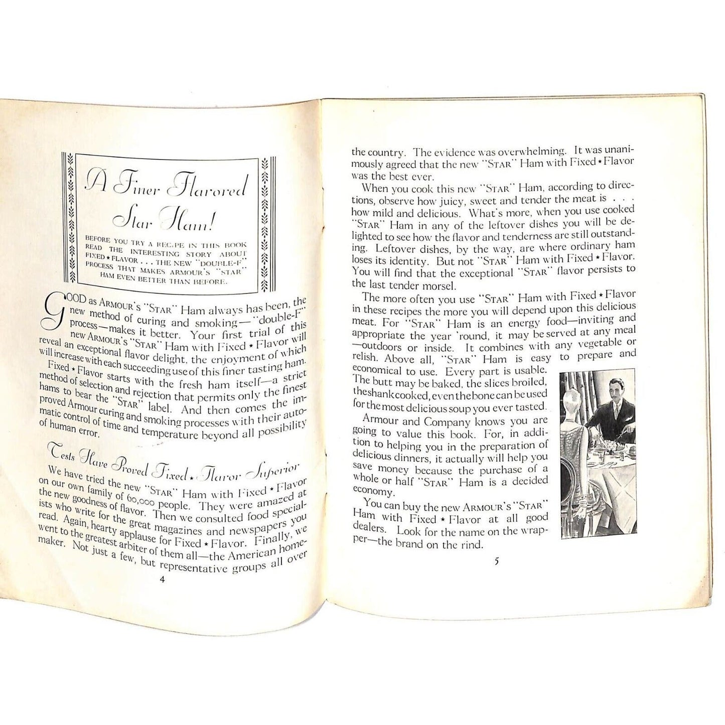Armour and Company "60 Ways to Serve Ham" Booklet c1925-35 17pp