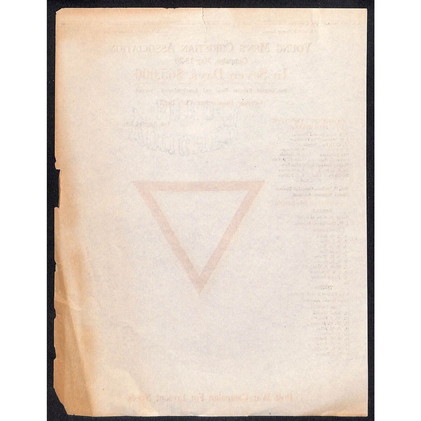 YMCA Los Angeles WWI "Post War Campaign for Present Needs" Letterhead (2 of 4)