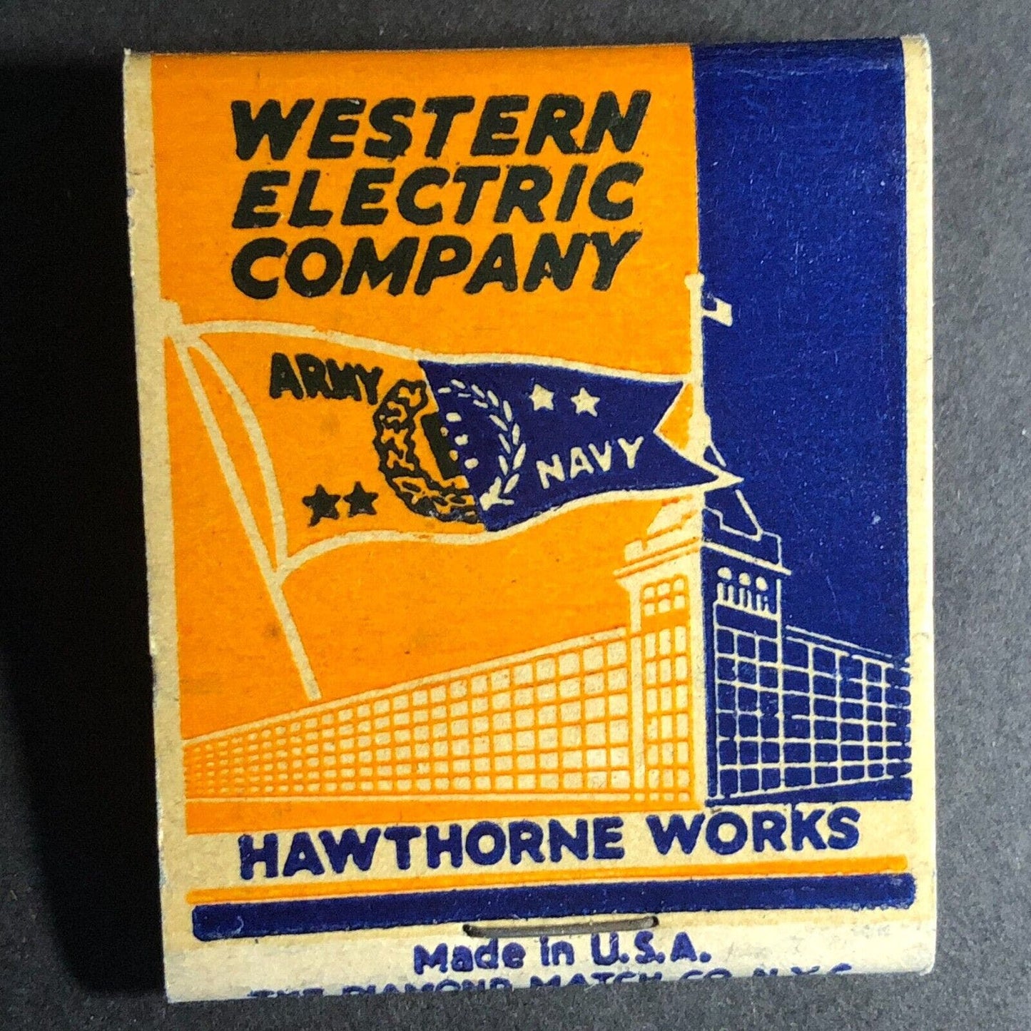 Western Electric Hawthorne Works Bell Telephone Matchbook c1930's-40's (#8)