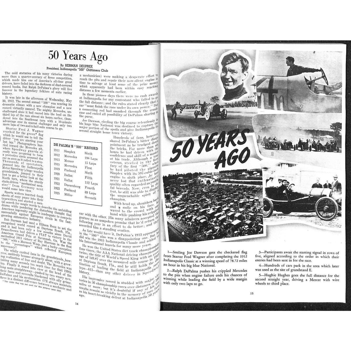 1962 Indy 500 Floyd Clymer's Indianapolis Yearbook IMS 192pp - VGC