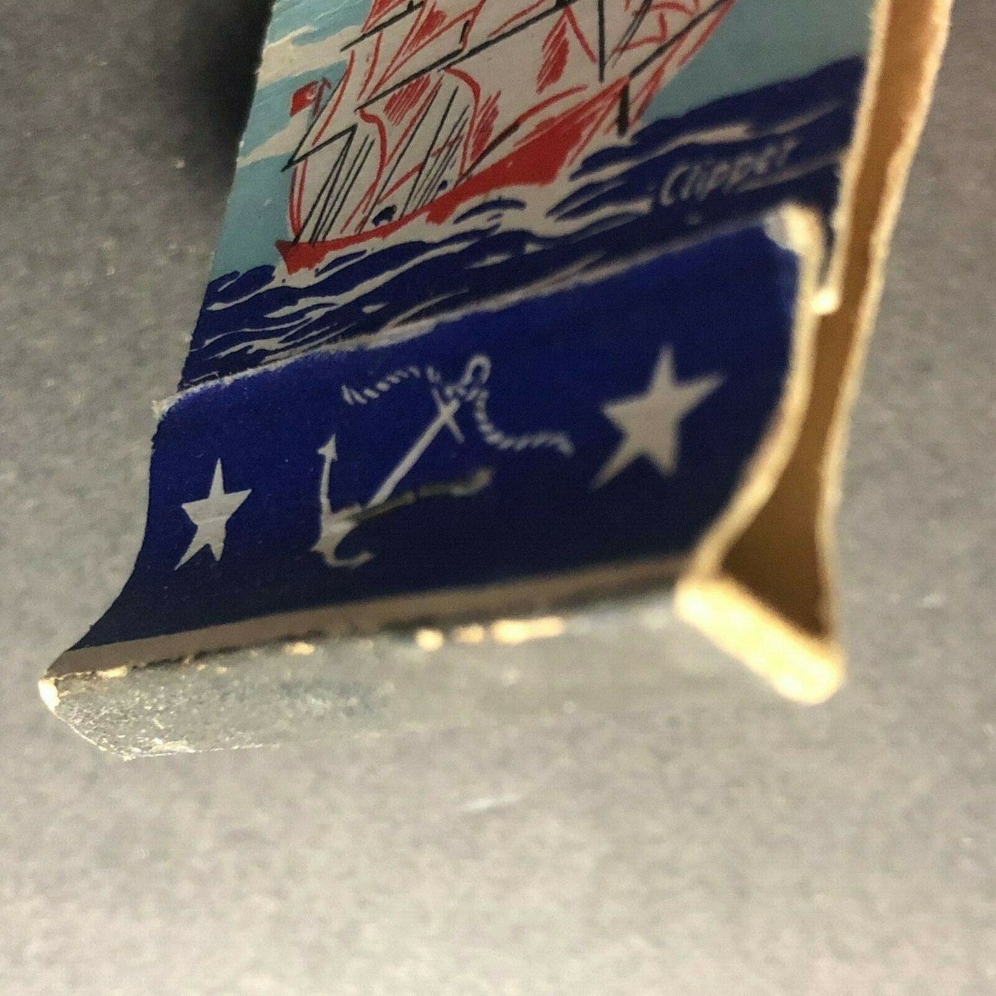 Scarce c1930-40's Full Bottom Strike "Romance of Ships" Matchbook Clipper