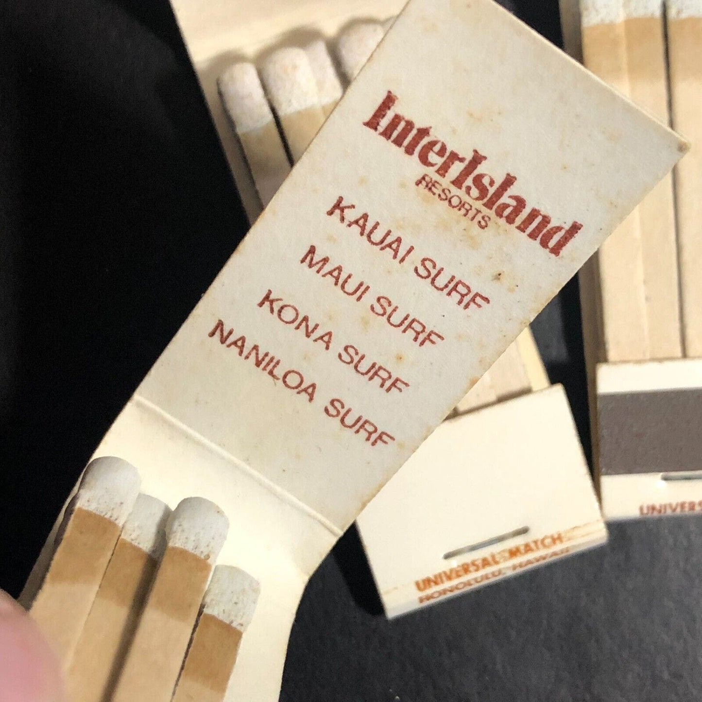 Group of 4 Maui Kona Surf Hawaii Matchbooks Mostly Full & c1974-80's