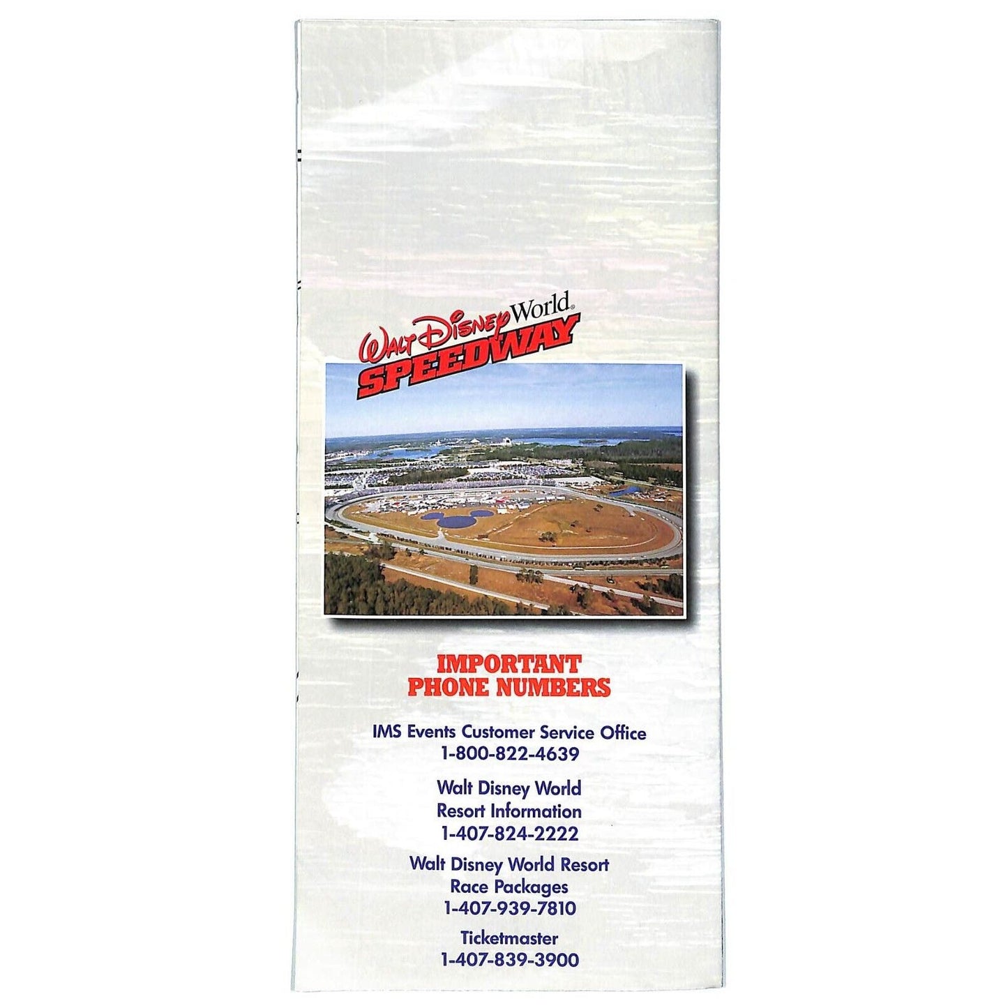 1998 Walt Disney World Speedway Indy 200 Spectator Guide VGC Scarce 500