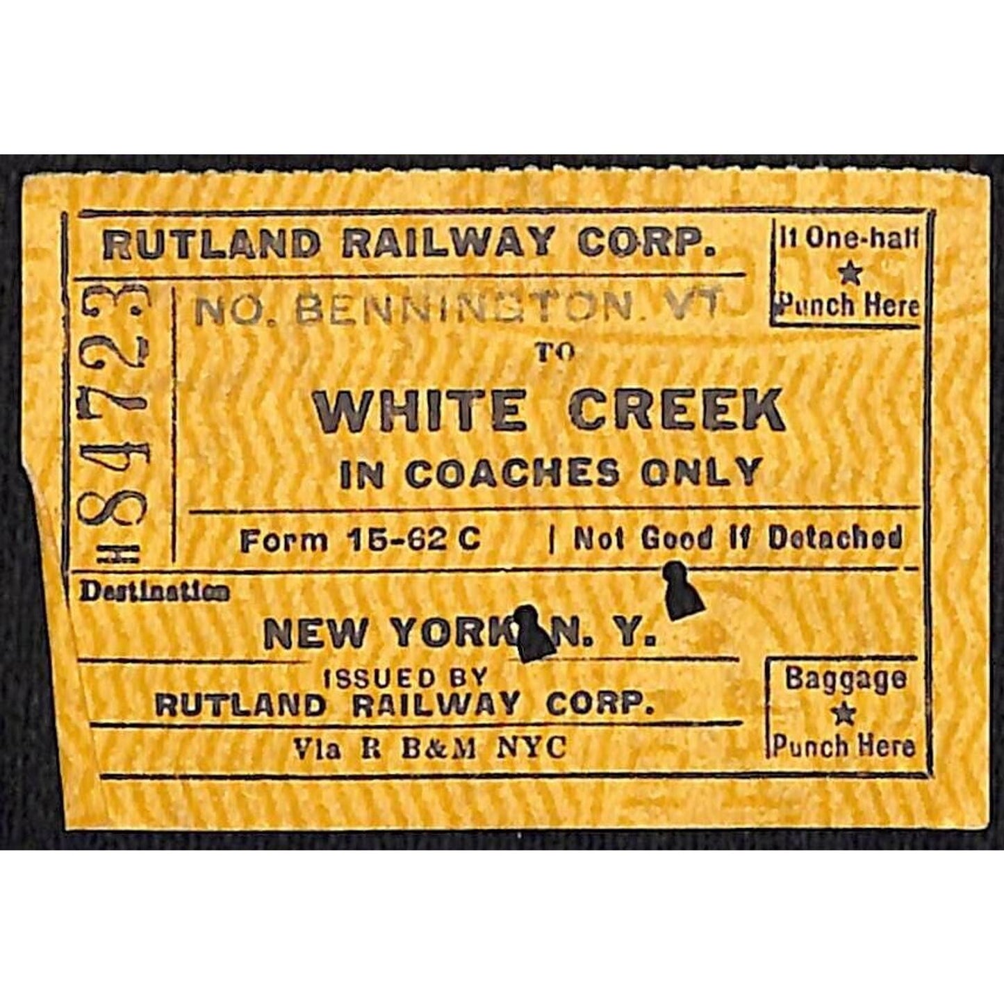 Group of 10 - Mostly 1953 Rutland Railroad Tickets / Stubs