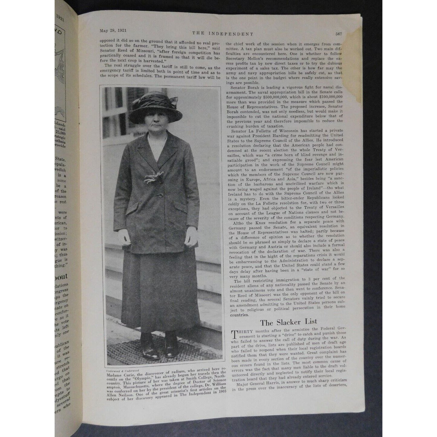 "The Independent Weekly" Marshal Foch's Visit May 28 1921 - 24 pgs.