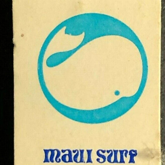 c1970's-80's Pair of Vintage Used Slim Matchbook Maui Surf Kaanapali Beach