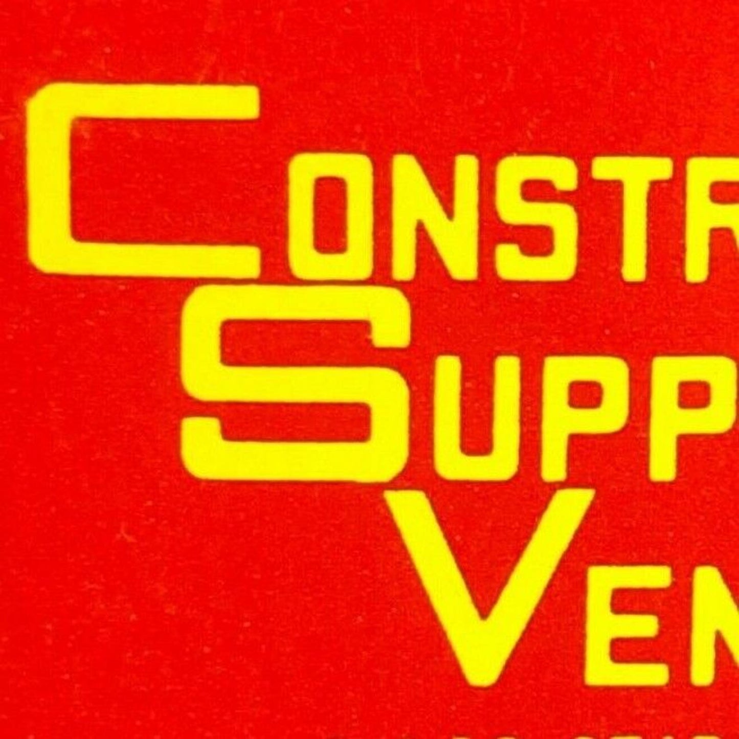 Vintage 1970's Full Matchbook - Construction Supply Venice, FL