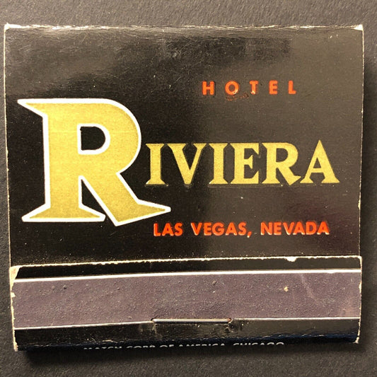 Hotel Riviera Las Vegas Matchbook "Hickory Room" Full c1955-65 VGC Scarce