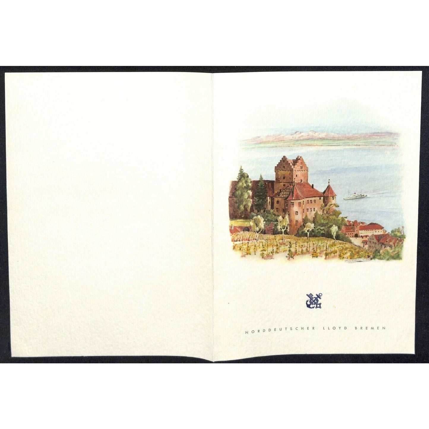 1964 North German Lloyd Bremen Cruise Line Dinner Menu Mar 13
