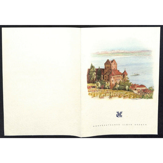 1964 North German Lloyd Bremen Cruise Line Dinner Menu Mar 13