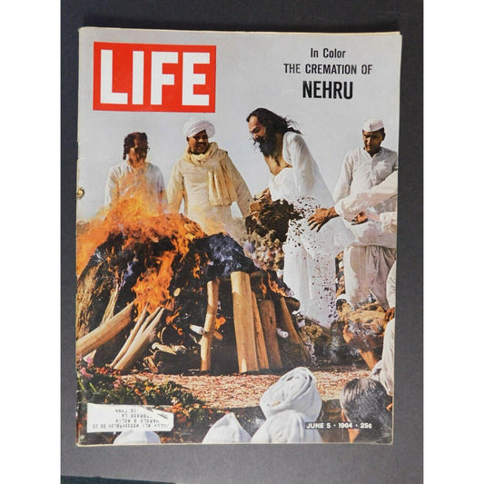 Life Magazine June 5 1964 - Cremation of Nehru - 130 pgs.