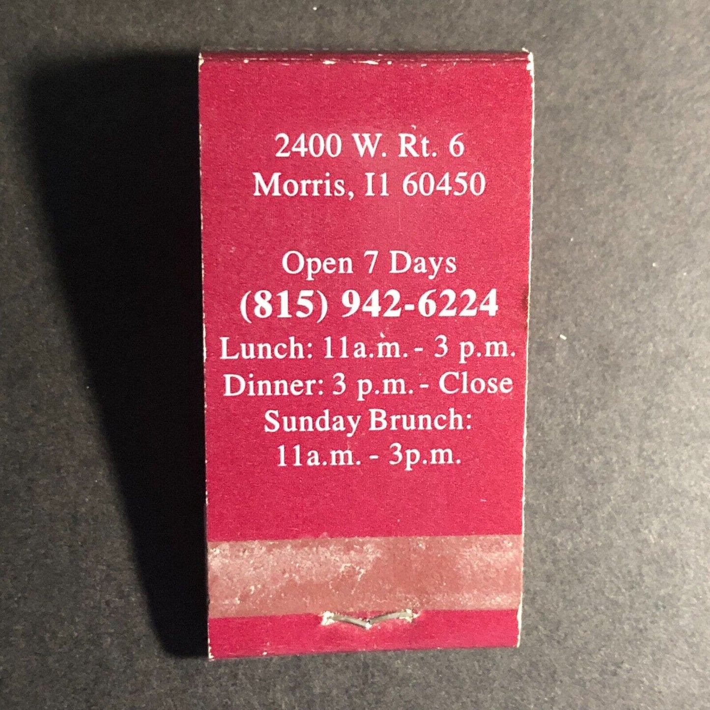 Rockwell Inn Morris, Illinois Full Matchbook c1976-84 VGC