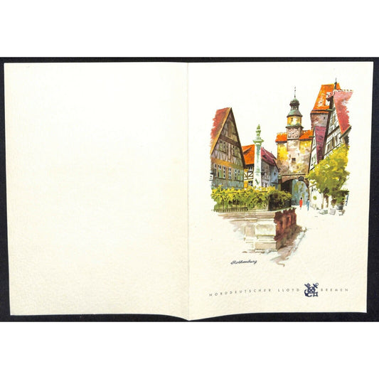 1964 North German Lloyd Bremen Cruise Line Lunch Menu Mar 13