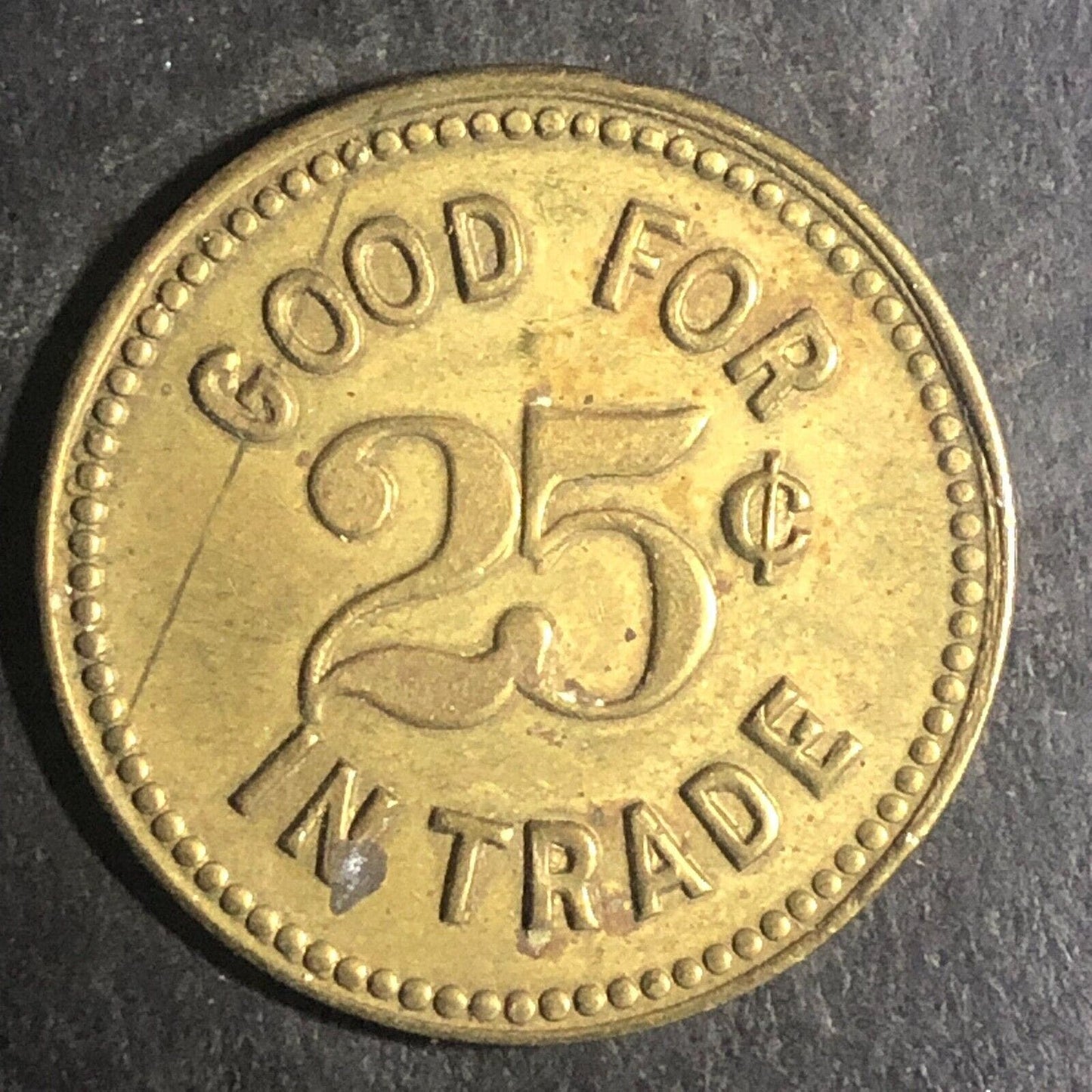 Monte Vista School Lunch Brass Token 25mm Scarce