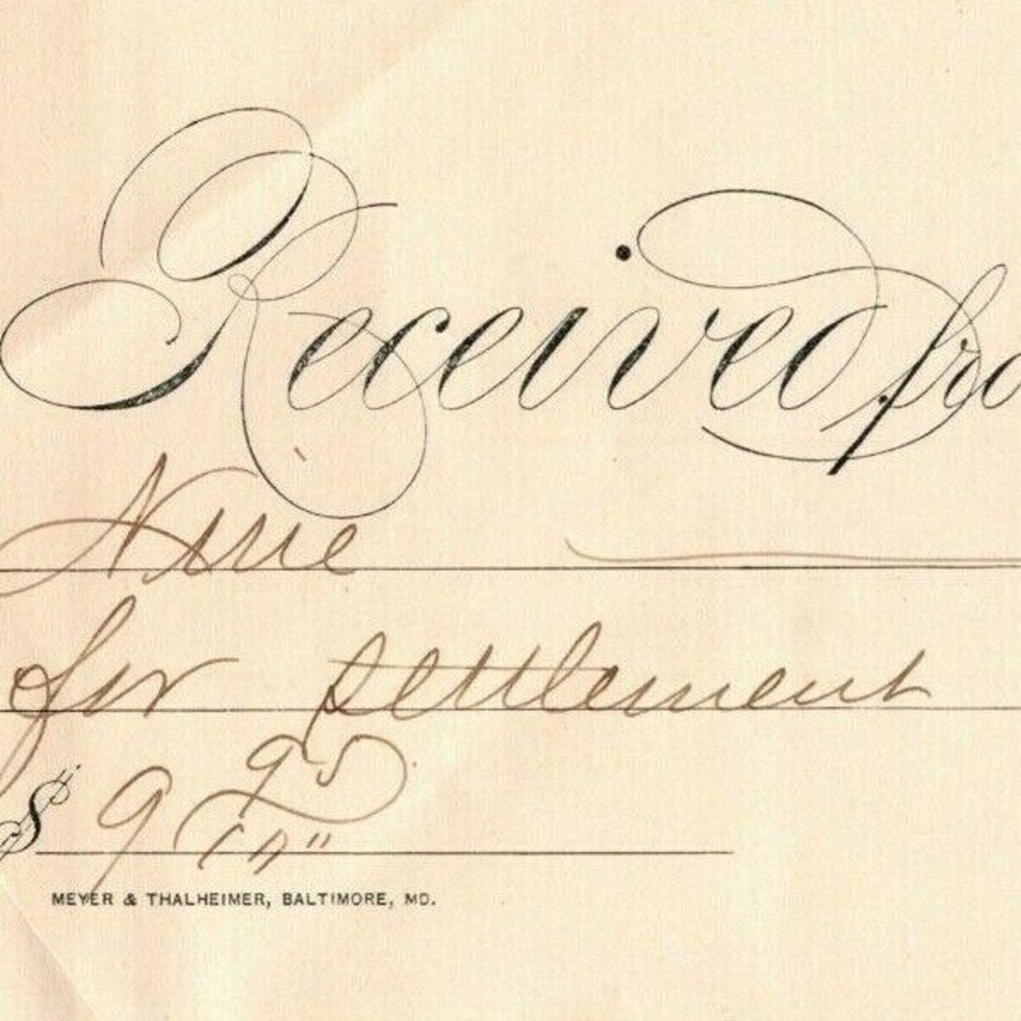 1899 $9.95 Check From Ephraim Baker* to Loewy Drug (Cough Syrup Co. Baltimore)