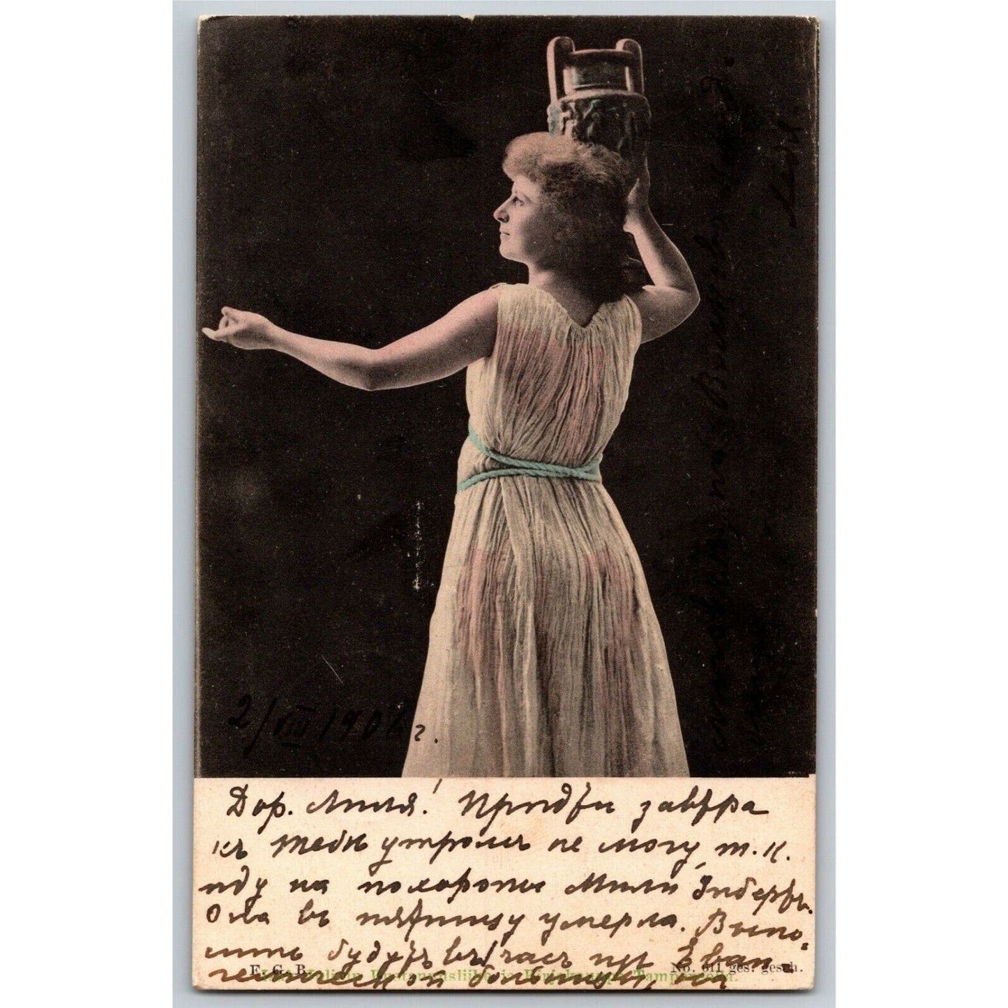 c1905 Vintage Russian RPPC* Theatre / Stage / Screen Actress Postcard (4329)