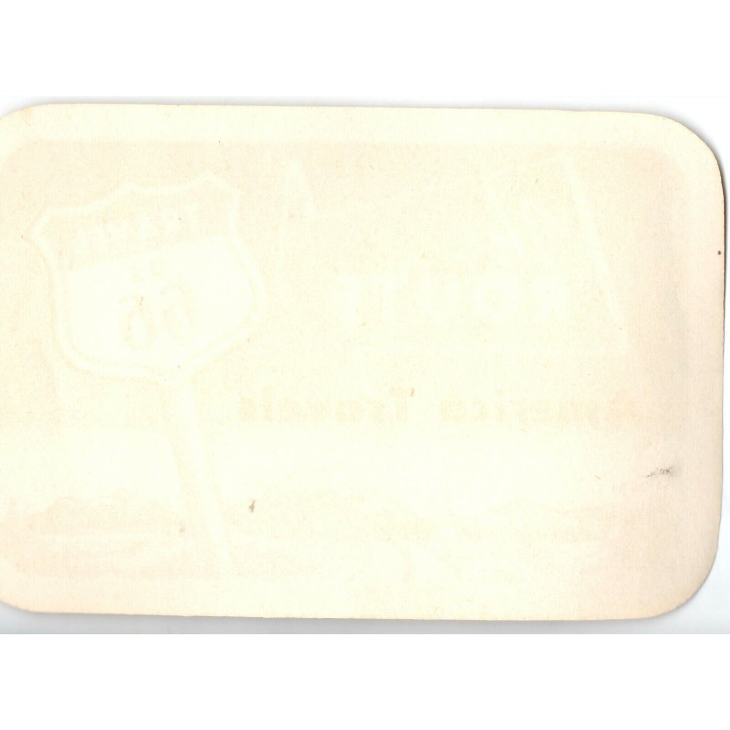 c1940's - 1950's "Travel to US 66" "The Route" Gum Adhesive Back Paper Label EXC