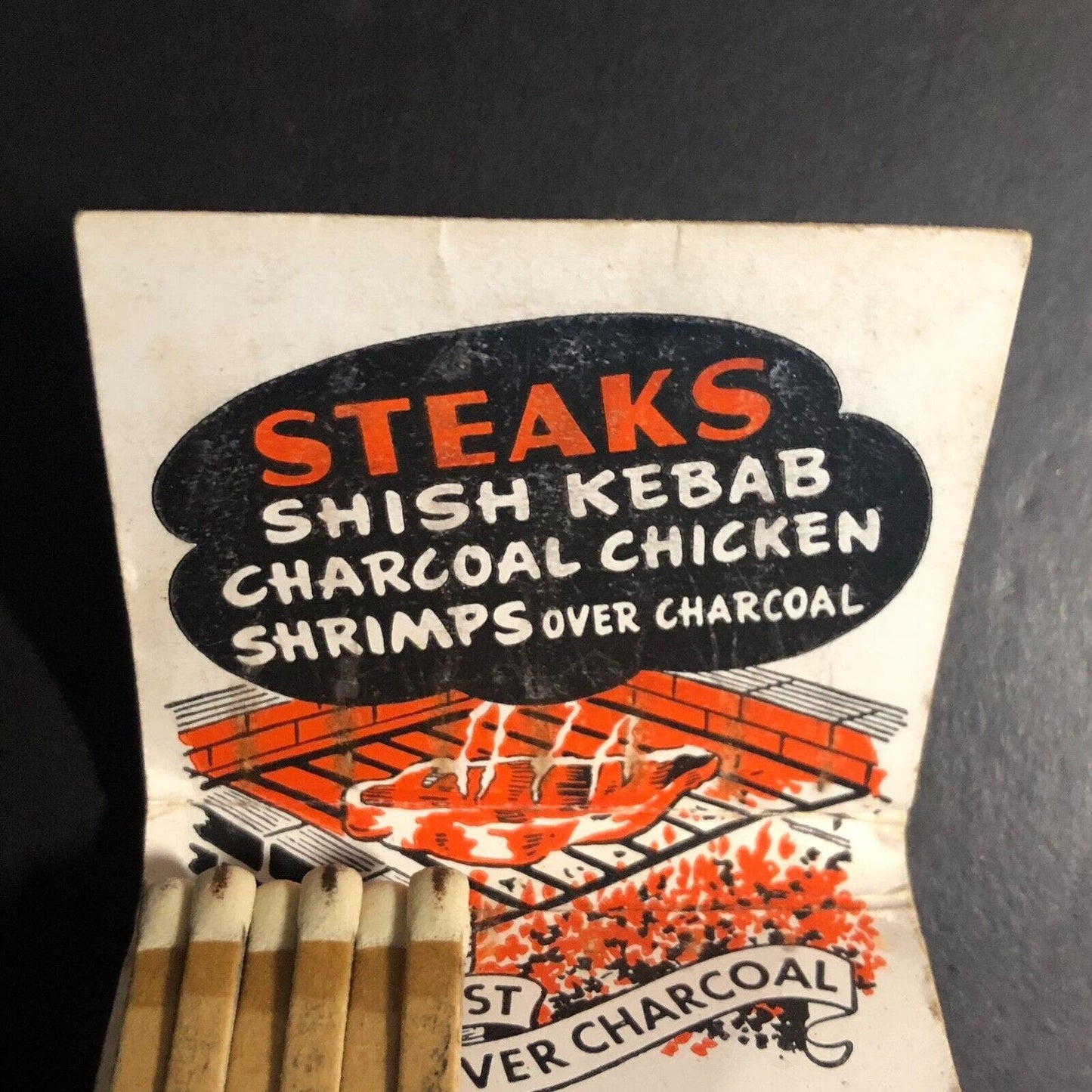 George Diamond Steak House Restaurant Chicago Mostly Empty Matchbook c1950's60's