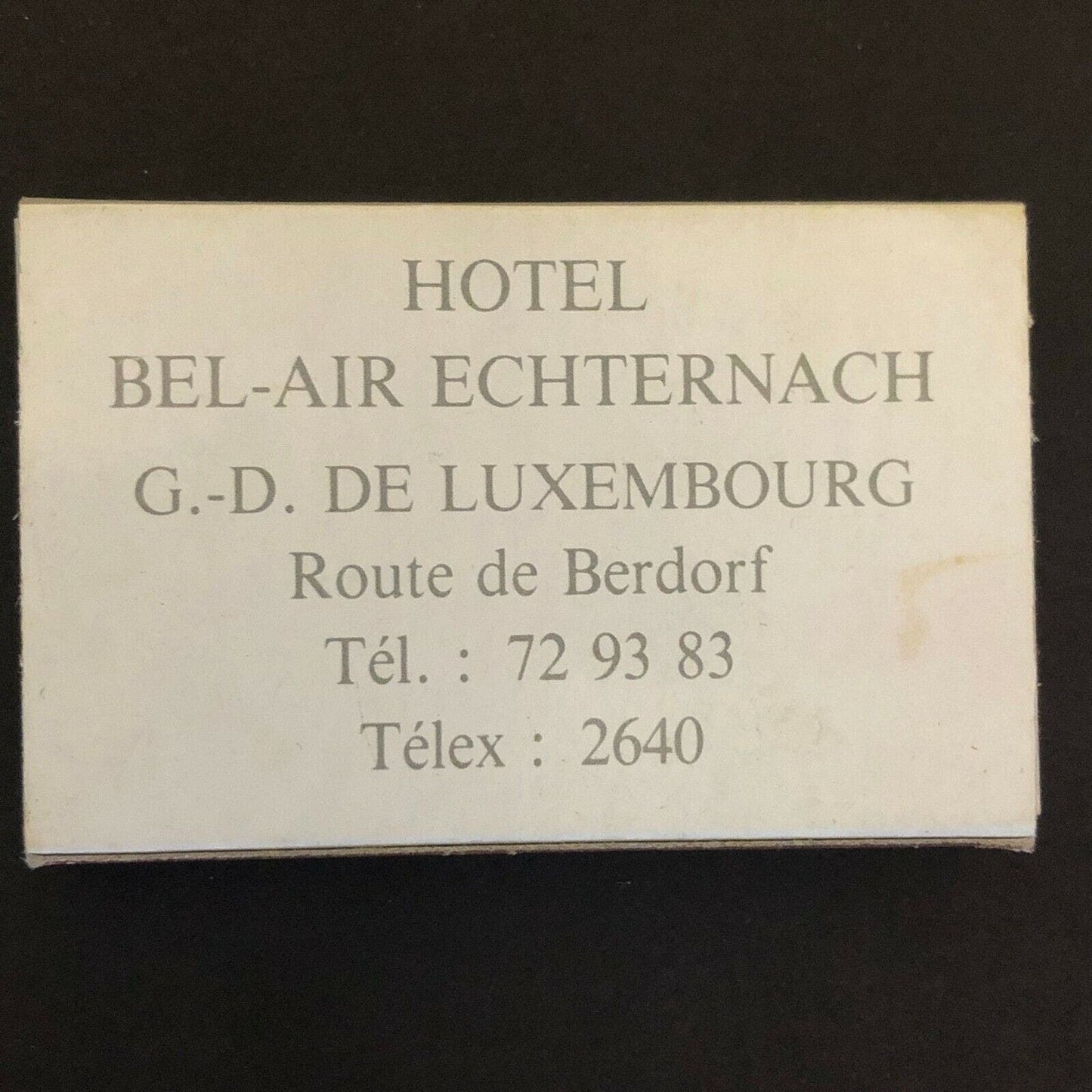 c1990 's Vintage Wooden Matchbox Matchbook "Chateau De Brindos" Relais Chateaux