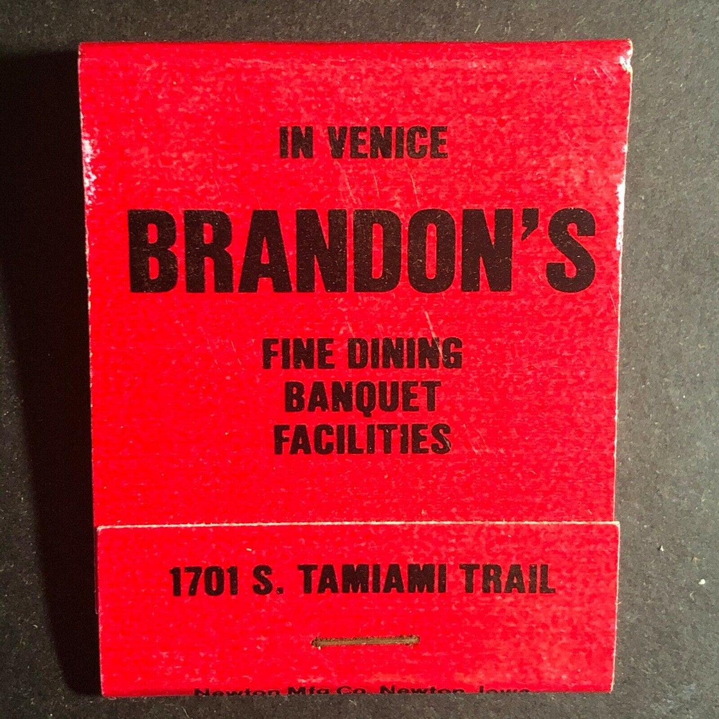 Vintage 1970's-80's Full Matchbook - Brandon's Restaurant - Venice, FL
