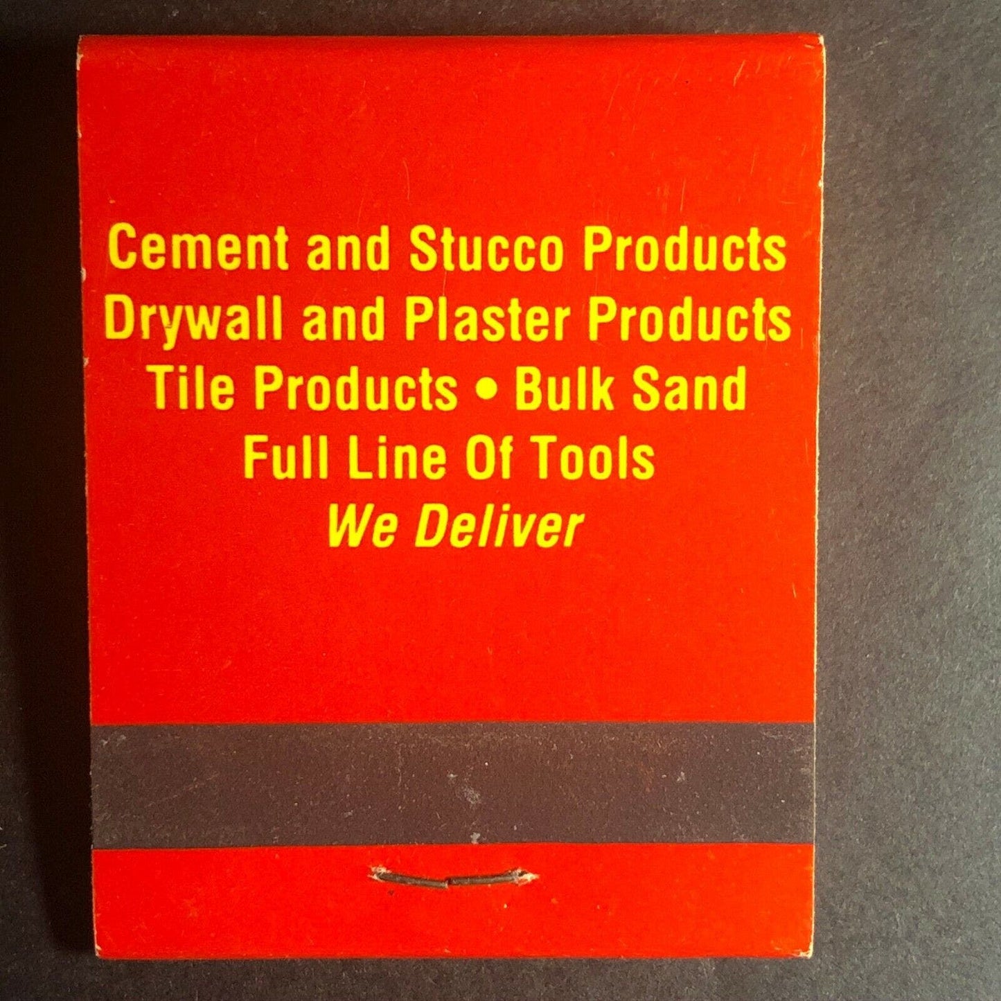 70's Full Matchbook Construction Supply Venice, FL