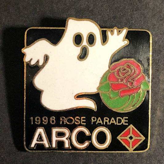 1996 ARCO Rose Parade Enameled Lapel Pin - "Spooky Ghost"