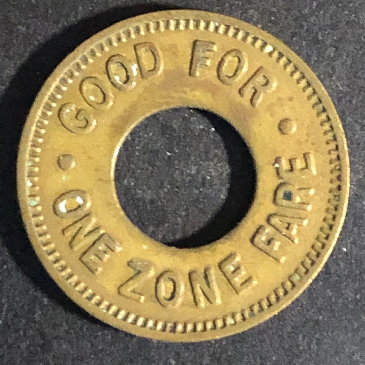 McKeesport Transit Co. (PA) "1929" Brass G/F One Zone Fare Token c1943 21mm