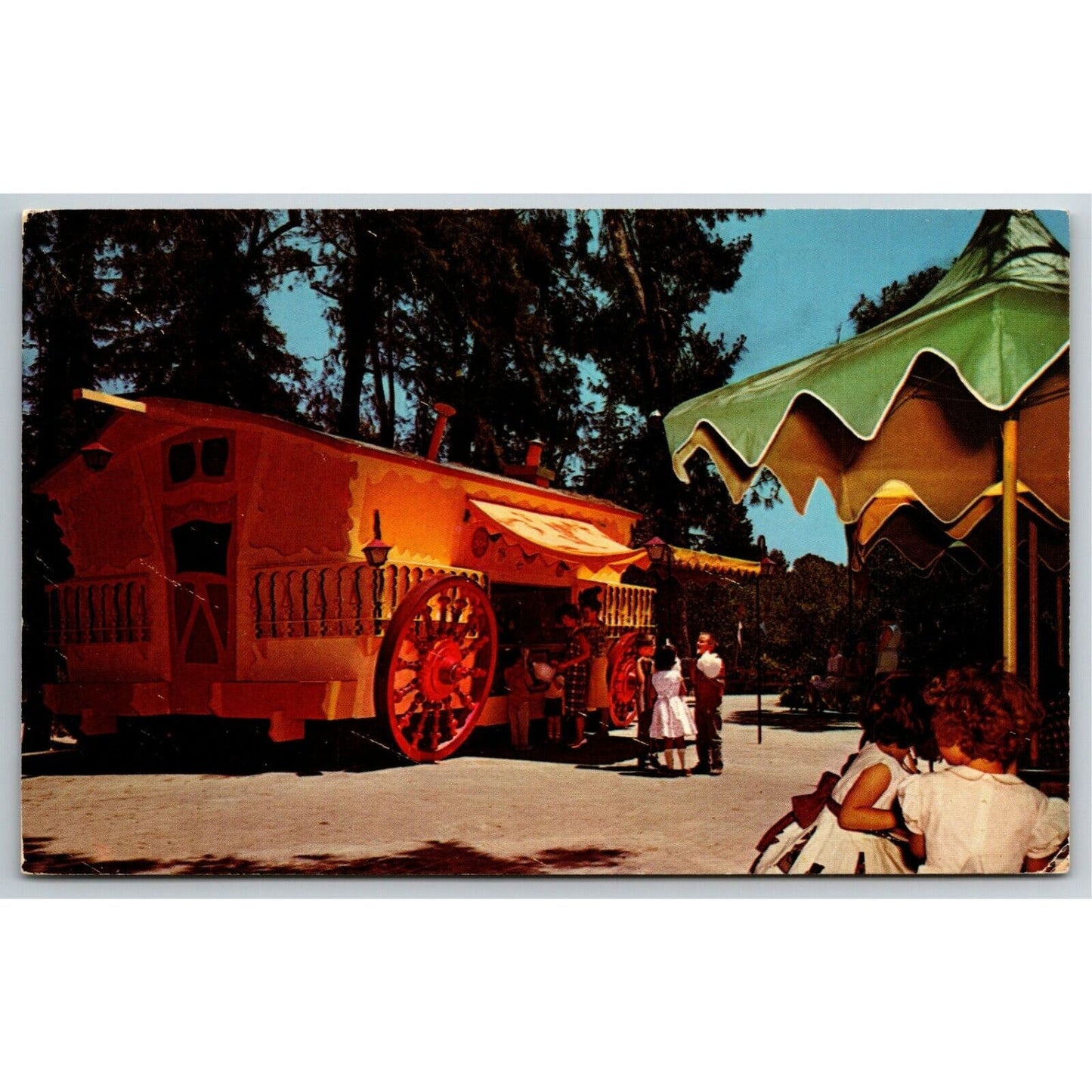 Vintage Postcard -- Mr. Toad's Cart, Roeland Park Fresno, CA Unposted