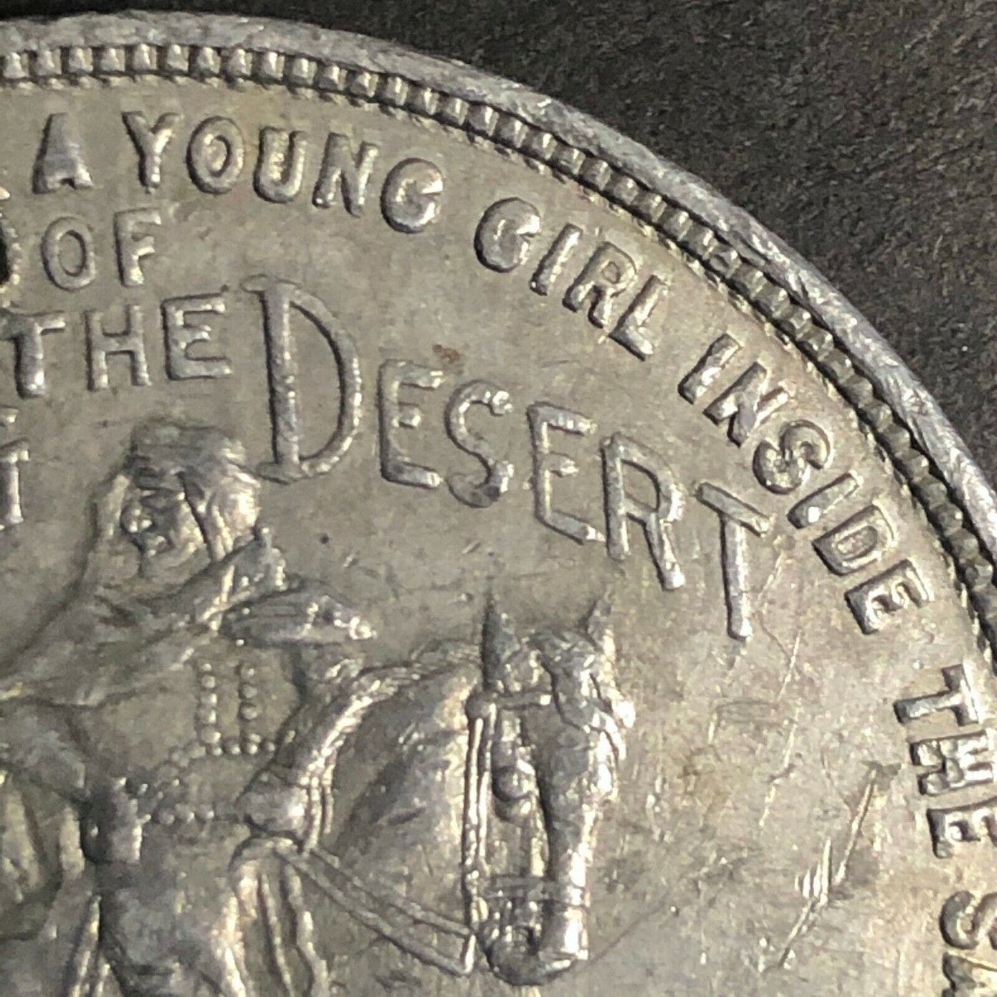 35.25mm Aluminum Potenate Ten Cent King of the Desert Cigar Token - Fauver