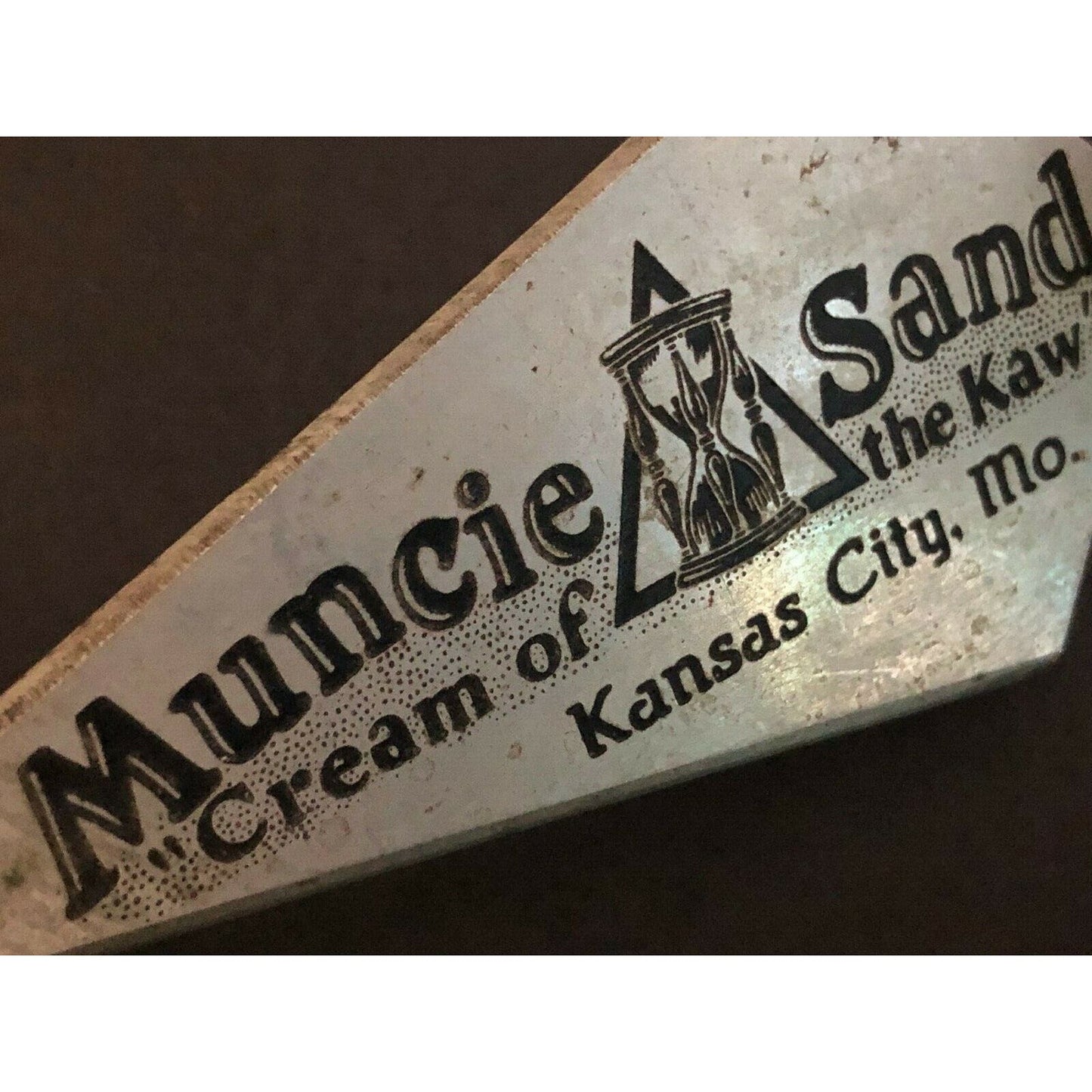 c1920's-30's 5" Muncie Sand Kansas City Trowel Advertising Letter Opener - VGC