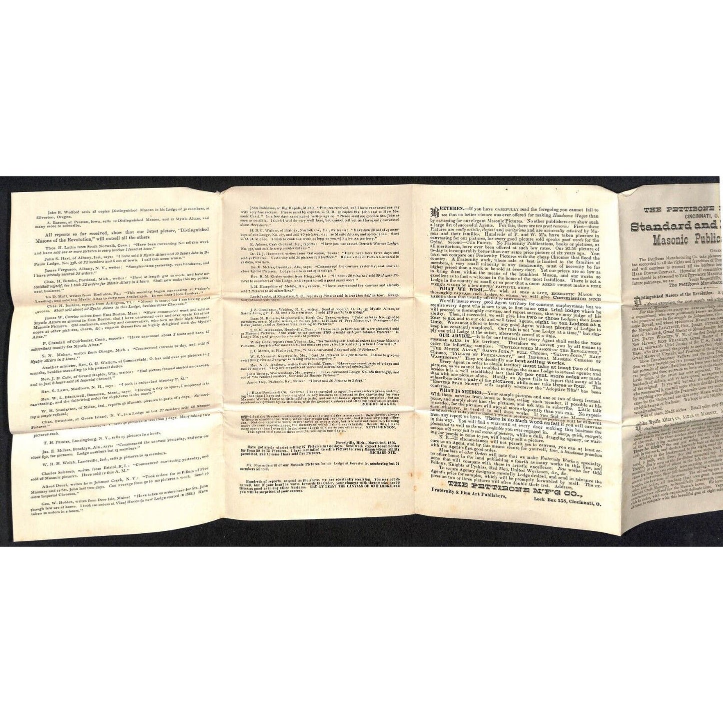 Newburgh, ME Amos W. Knowlton* c1882 Pettibone M'f'g. Masonic Publications Group