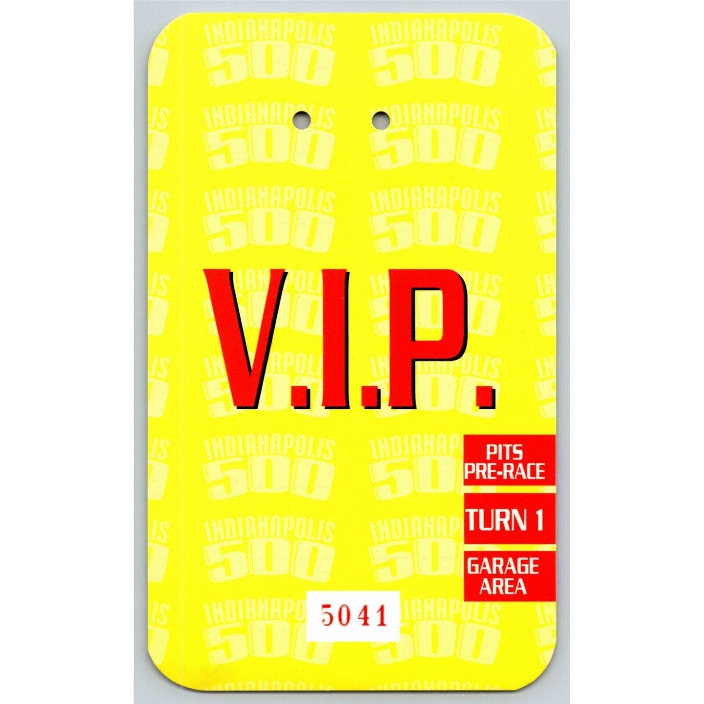 1999 Indy 500 V.I.P Pre-Race Turn 1 Garage Pit Pass VGC VIP Indianapolis #5041