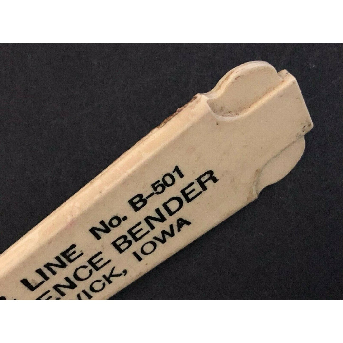 c1930's B.B.B. Line Lawrence Bender Keswick, IOWA Adv. Celluloid Letter Opener