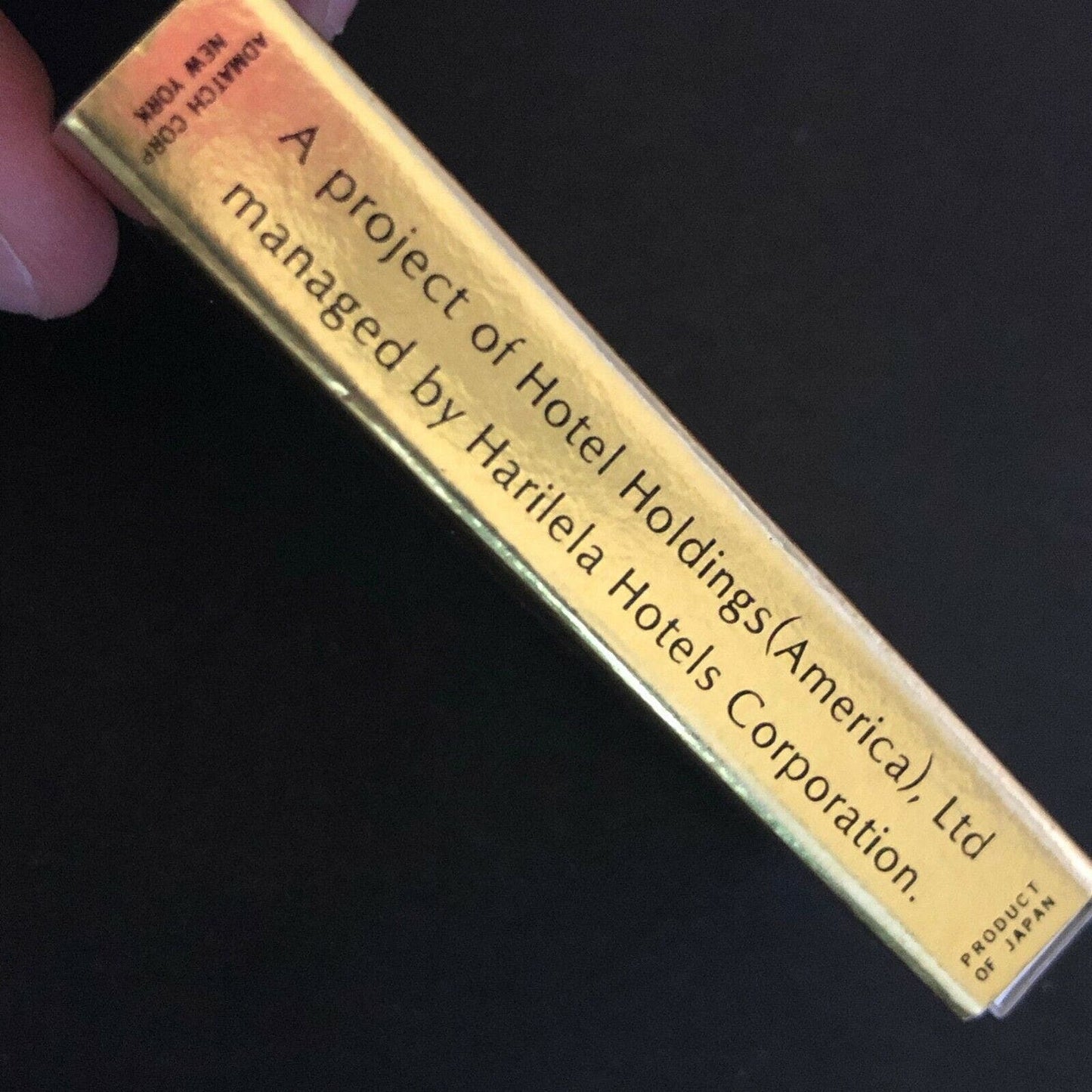c1980's-90's Wooden Matchbox Matchbook Aux Beaux Jardins Restaurant Stamford, CT