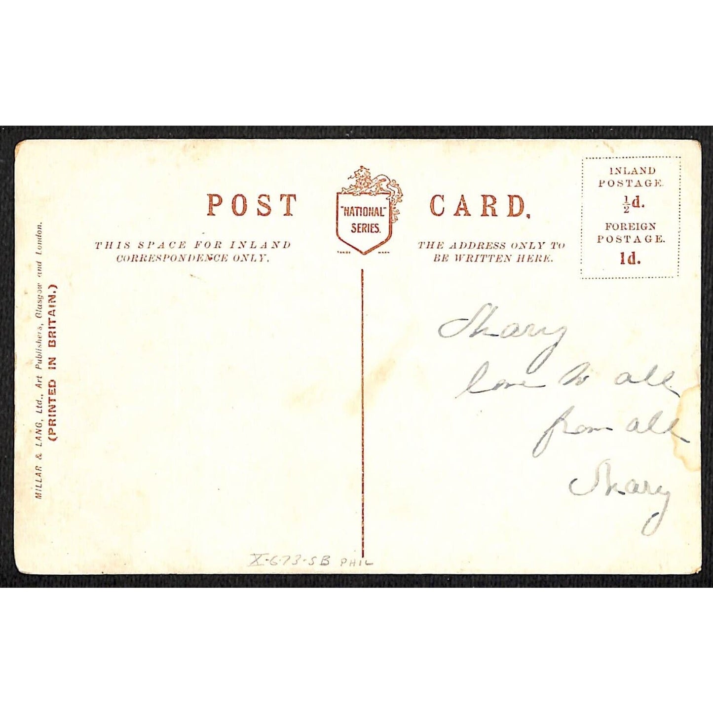 Irish Postcard "Sure, Ill Go Wid Ye To Donnybrook Fair" c1910-1915 VGC NP
