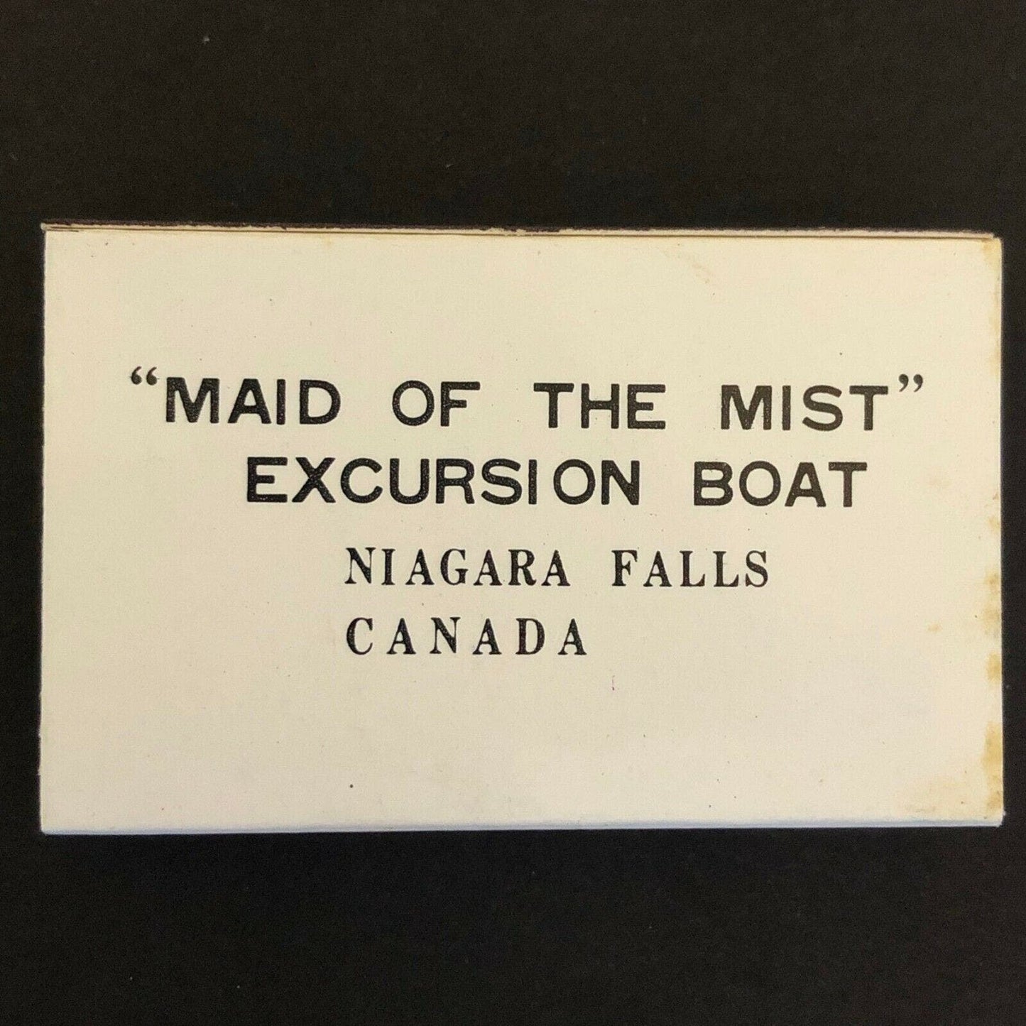 c1970's-80's Wooden Matchbox Matchbook "Maid of the Mist" Niagara Falls
