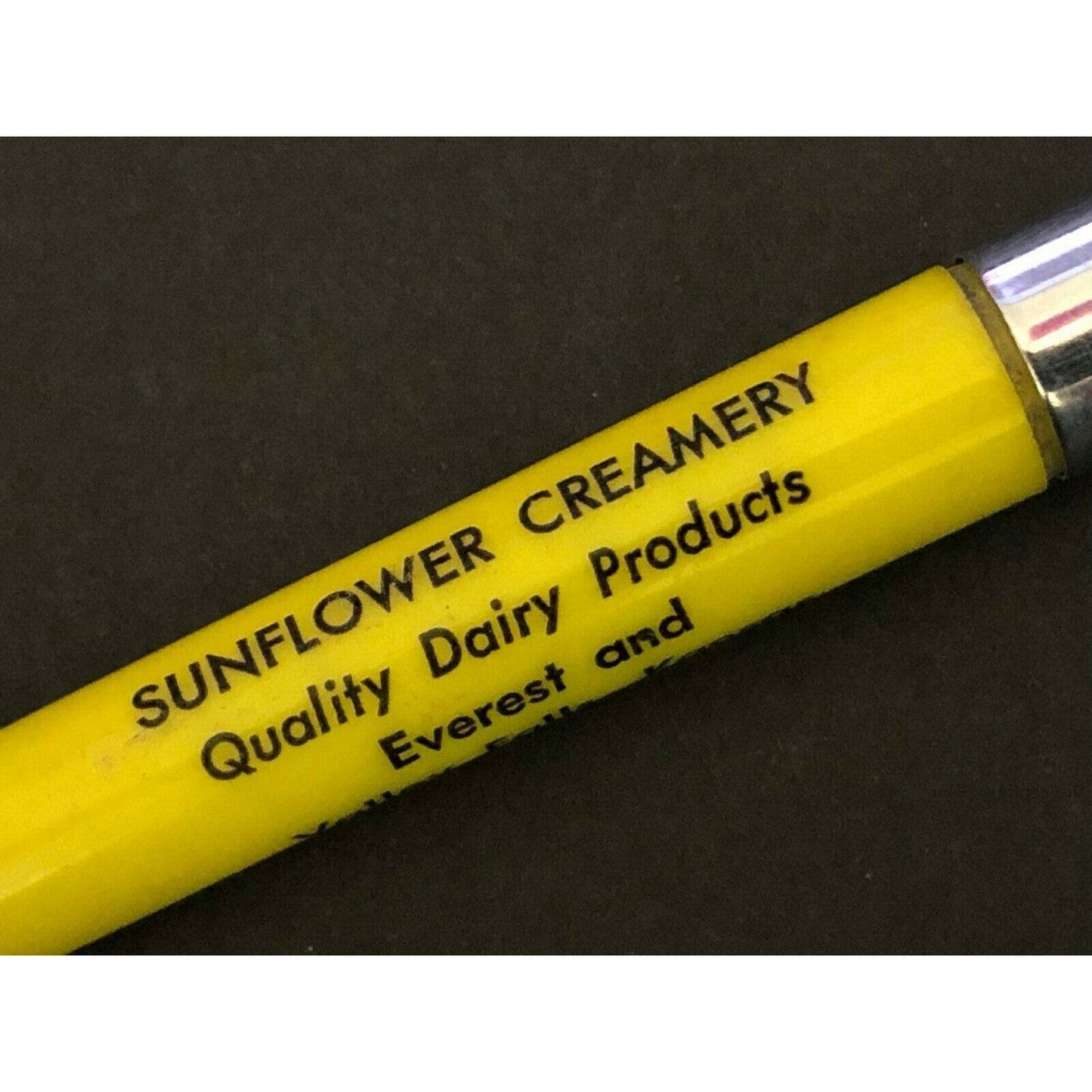 c1950's "Sunflower Creamery, Valley Falls, KS" Mechanical Advertising Pencil