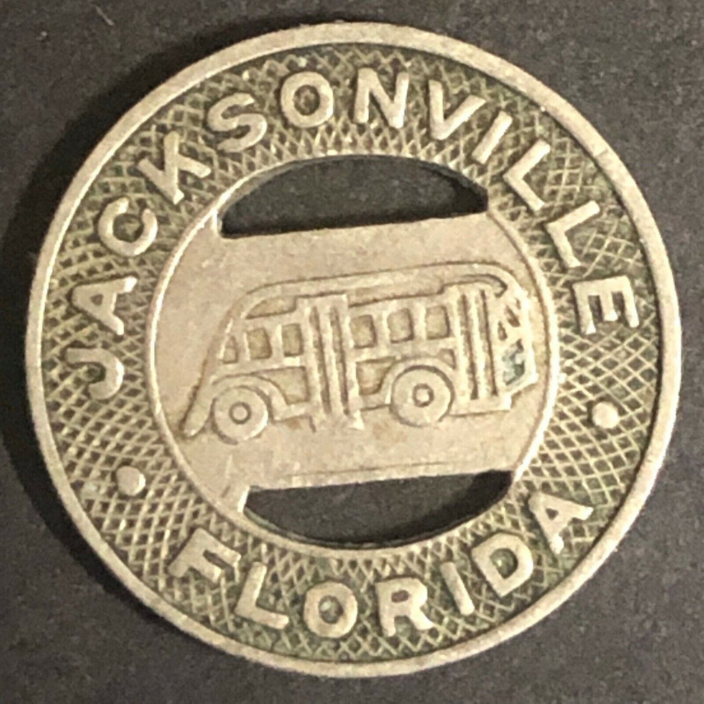 c1940-50's 16mm Jacksonville Coach Company Florida Brass Transit Token