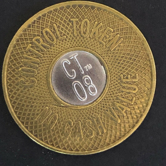 23mm Bimetallic Brass / Aluminum "VB" "CT08" Control Token - Fauver Coll.