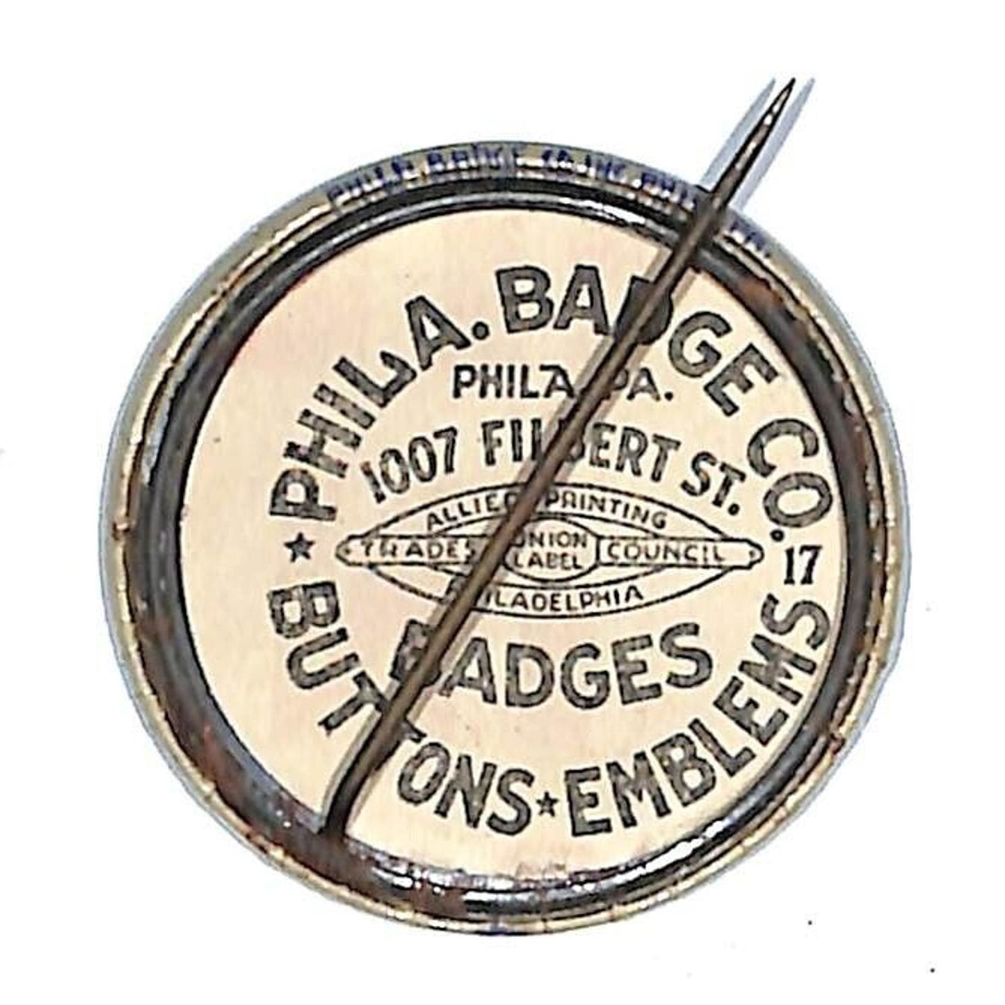 International Association of Clothing Designers IACD Pinback Button c1950's-60's