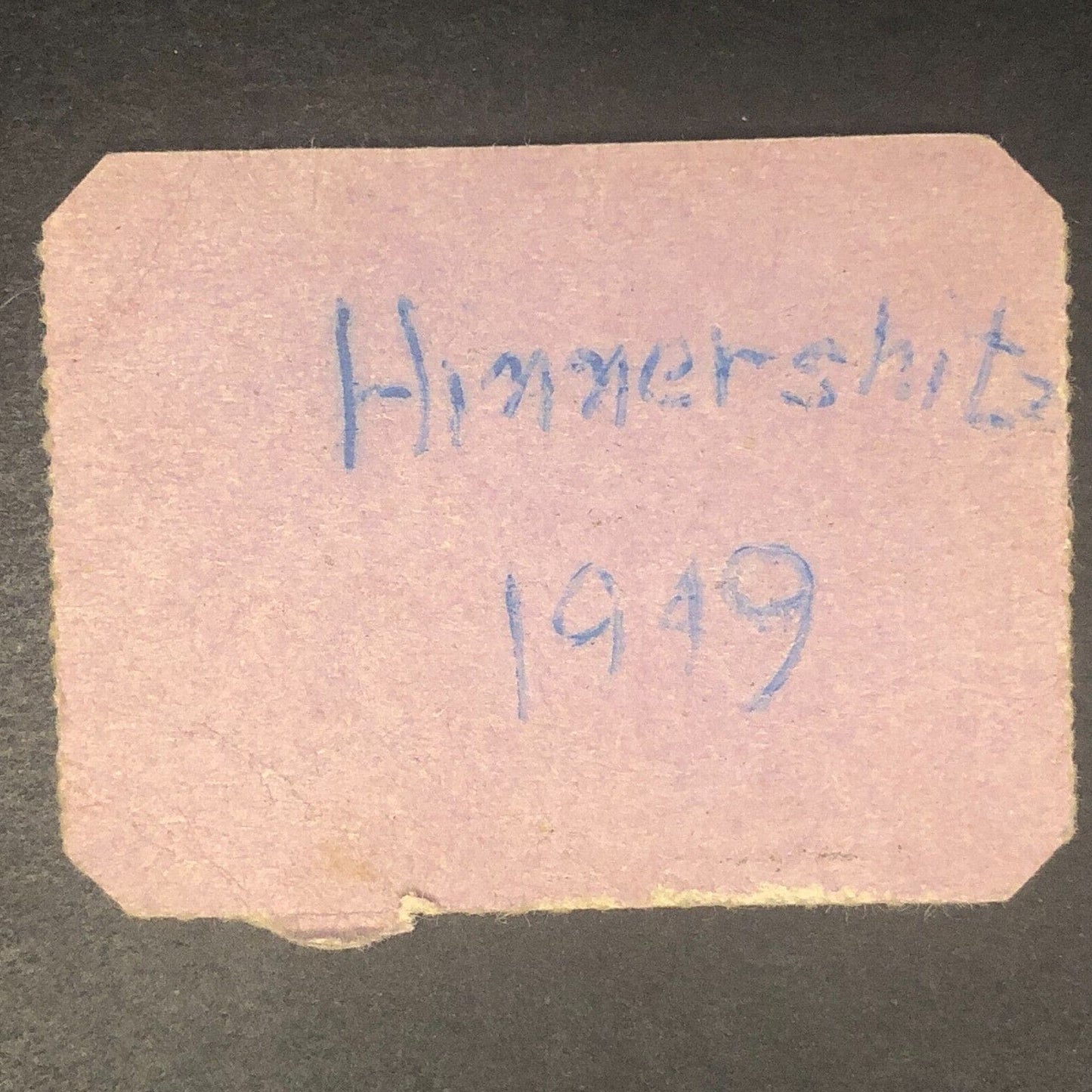 Sam Nunis Speedway Reading Auto Racing Rain Check Ticket 4/3 1949 Hinnershitz
