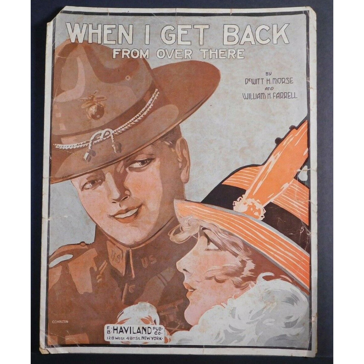 WWI Sheet Music - "When I Get Back From Over There"