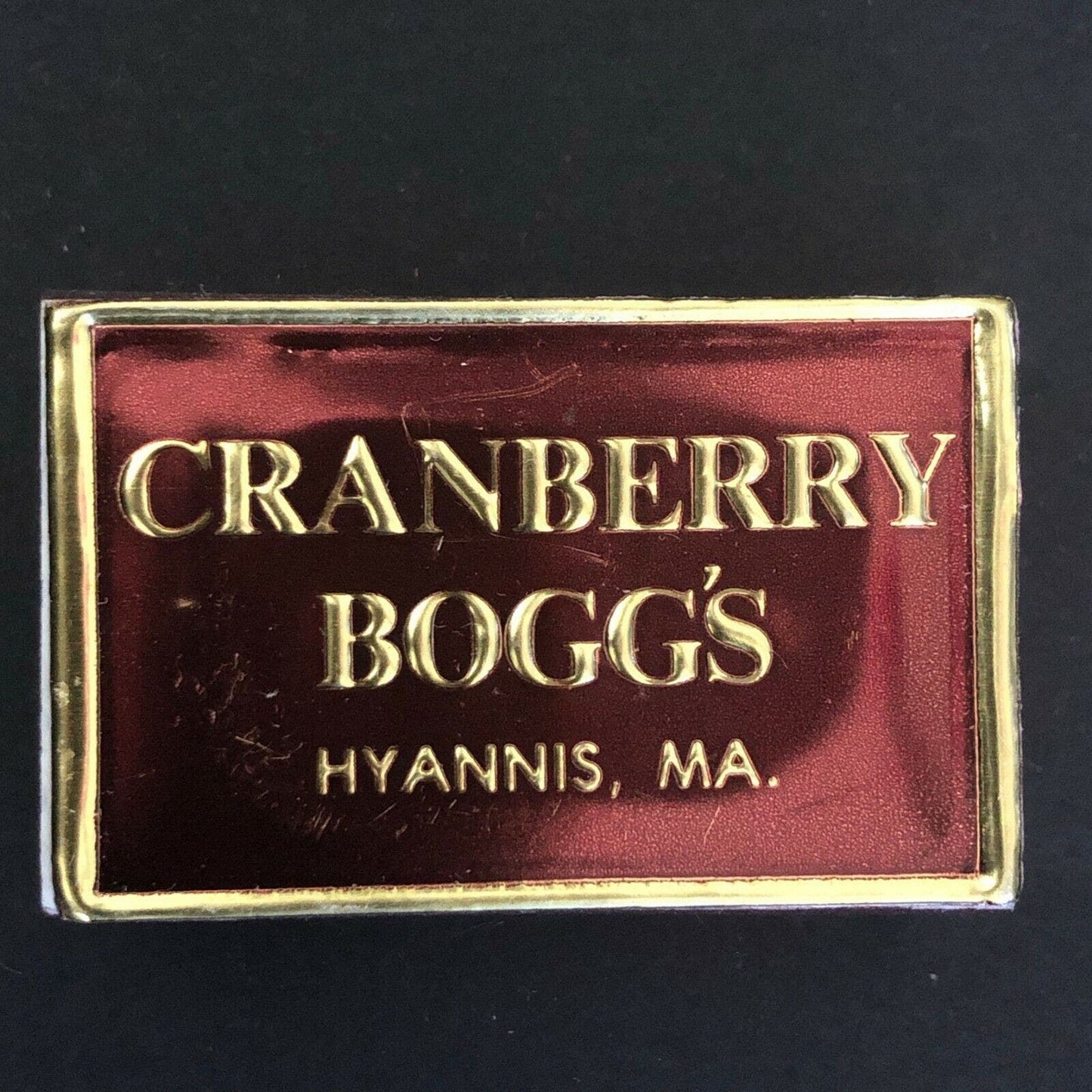 c1960's Vintage Foil Wooden Matchbox / Matchbook - Cranberry Bogg's Hyannis, MA