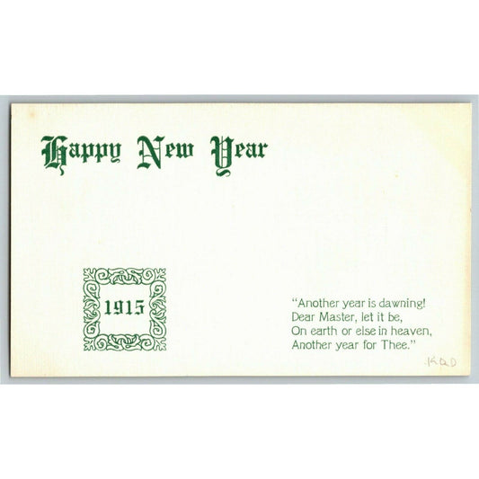 1915 Fresno, CA Church Pastor's Religious Happy New Year Greeting Card VGC