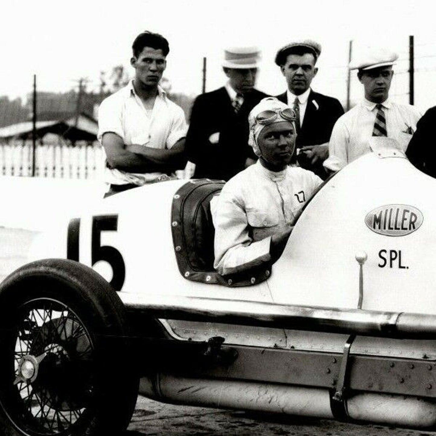 Frank Lockhart Indy 500 Winner 1926 - 8 x 10 Glossy B&W Photograph VGC Stamped